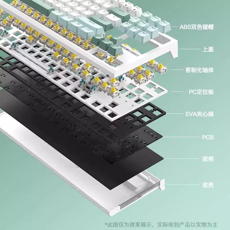 RK R87机械键盘有线青轴茶轴热插拔台式电脑电竞游戏专用女生办公